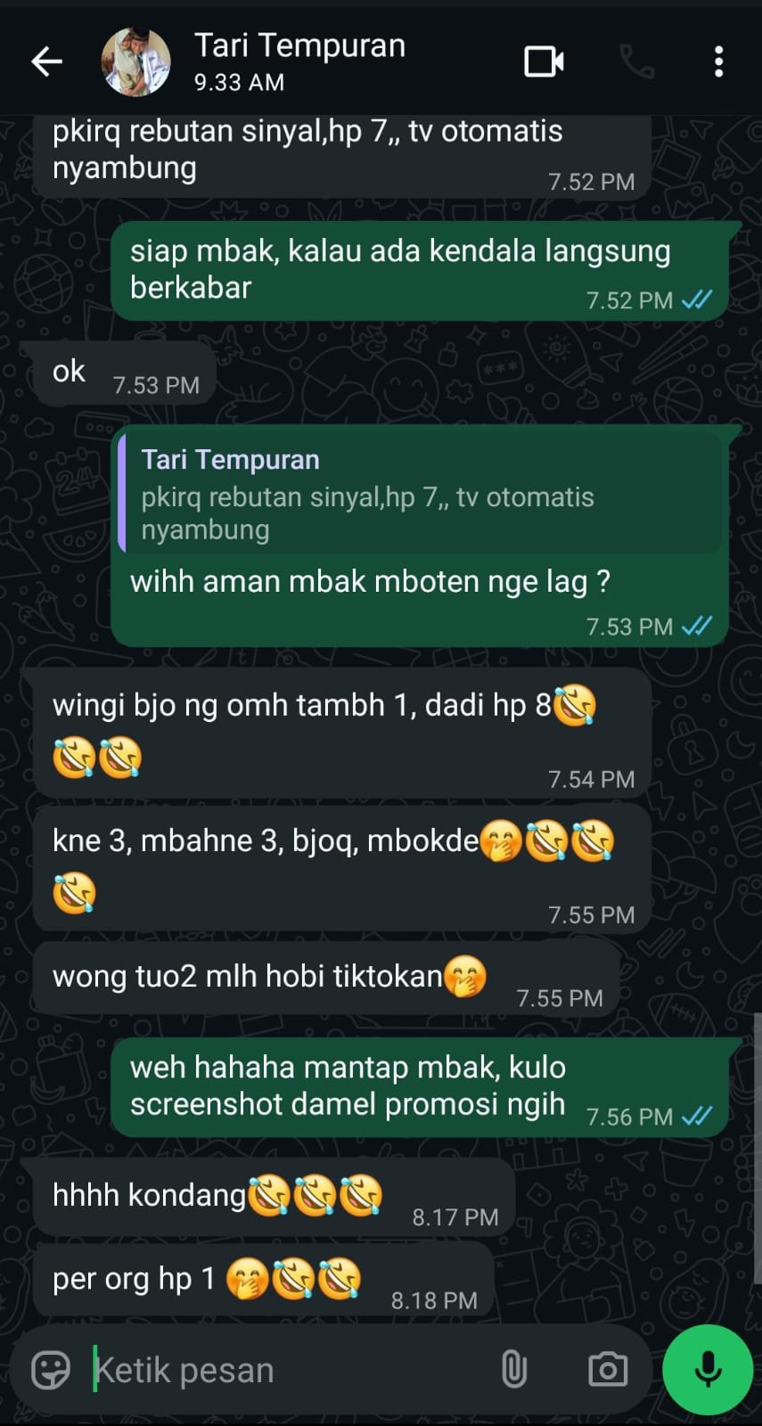 Bukti Chat Testimoni
