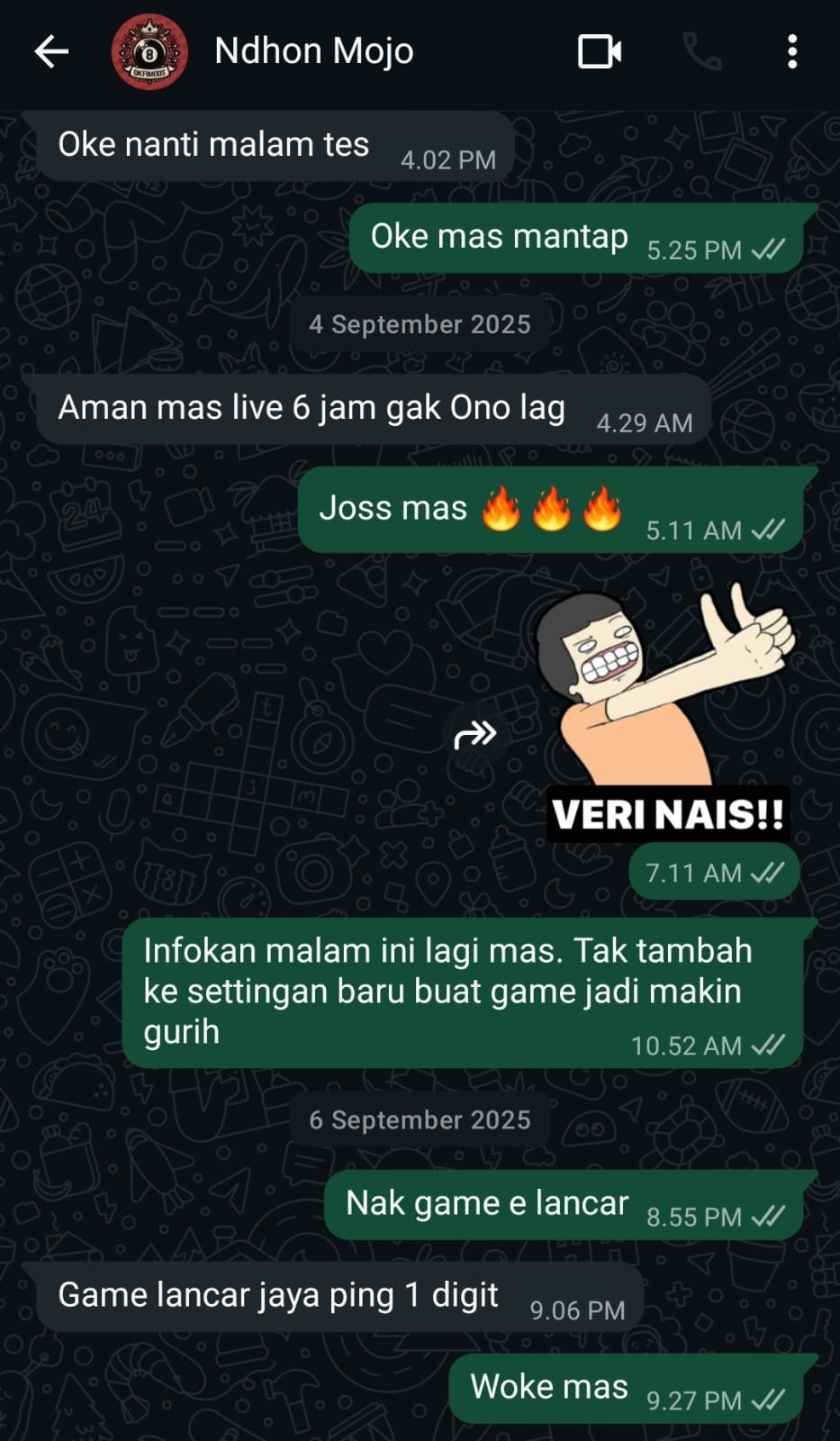 Bukti Chat Testimoni
