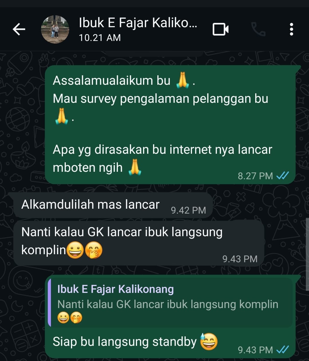 Bukti Chat Testimoni